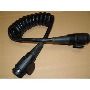 Spiralkabel med 13-pol støpsel i begge ender